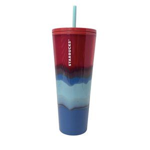 2021 Starbucks Limited Edition Summer Color Wave Trio Red To Blue Tumbler 24 oz